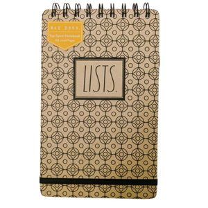 Rae Dunn LISTS Top-Spiral Notebook (192 Lined Pages)
